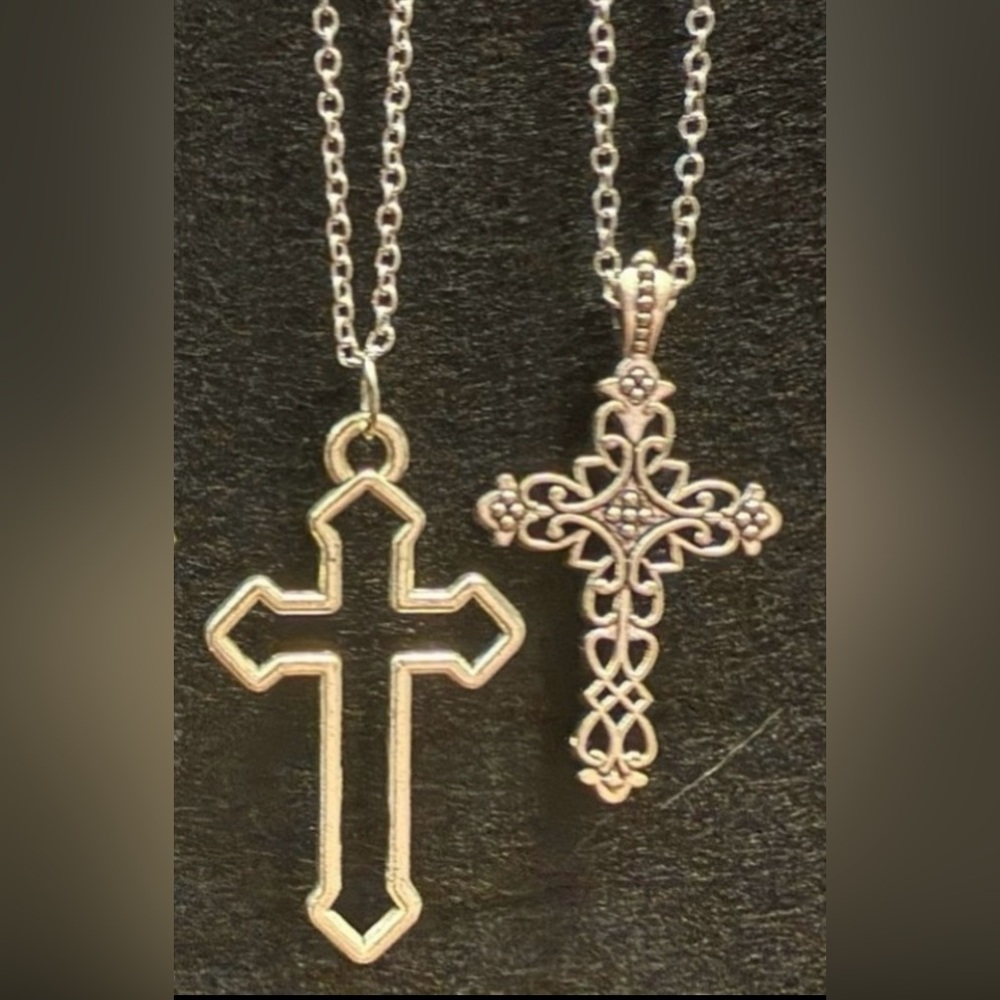 Silver Cross Necklaces
